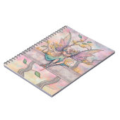 Zittend met Sterren Fairy Fantasy Waterverf Kunst Notitieboek (Linkerzijde)