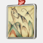 Zittend mythologisch dier (door Franz Marc) Metalen Ornament (Links)