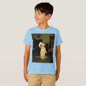 Zittend  of tv kijken Dachshund Kinder T-shirt (Voorkant volledig)