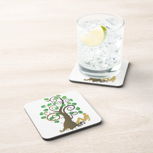 Zittend onder de boom bier onderzetter (Rechterzijde)