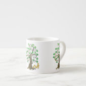 Zittend onder de boom espresso kop (Voorkant rechts)