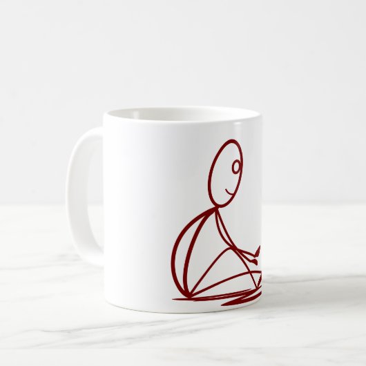 Zittend op de grond Mok (Voorkant links)