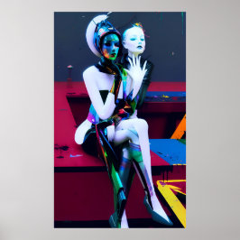 Zittend op de toekomst Ken Gage Sci-Fi Poster