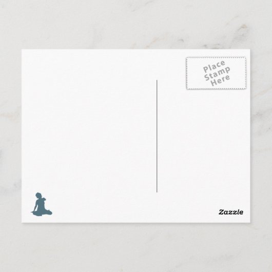 Zittend op herhaald Briefkaart (Achterkant)