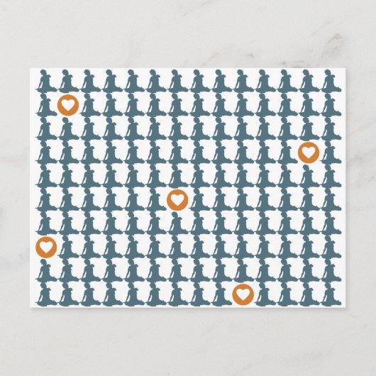 Zittend op herhaald Briefkaart (Voorkant)