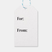 Zittend zwart kat silhouet | Handgeschetst Cadeaulabel (Achterkant)