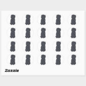 Zittende Affenpinscher Ronde Sticker (Vel)