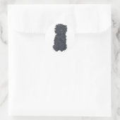 Zittende Affenpinscher Ronde Sticker (Tas)