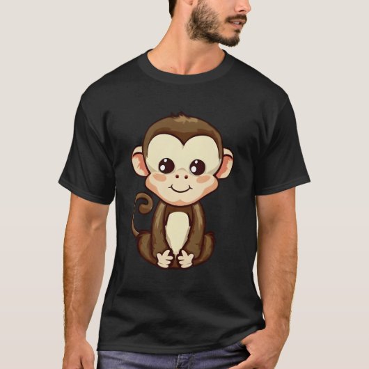 Zittende apenprimaat t-shirt (Voorkant)
