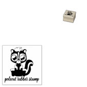 Zittende baby stinkdier rubberstempel (Gestempeld)
