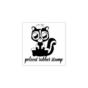 Zittende baby stinkdier rubberstempel