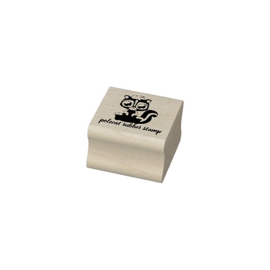 Zittende baby stinkdier rubberstempel (Stempel)