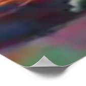 Zittende Boeddha met regenboog Overlay Art Print (Hoek)