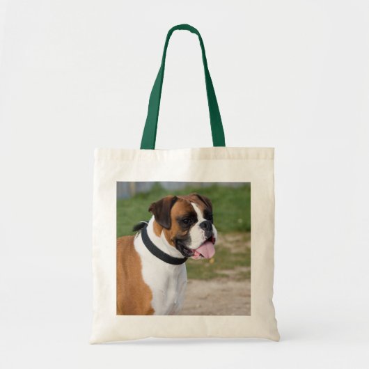 Zittende Boxer Tote Bag (Voorkant)