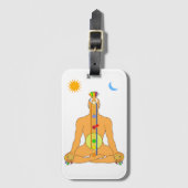Zittende Chakras Bagagelabel (Voorkant (verticaal))