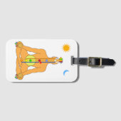 Zittende Chakras Bagagelabel (Voorkant (horizontaal))