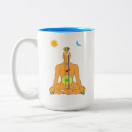 Zittende Chakras Tweekleurige Koffiemok