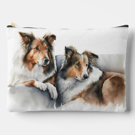 Zittende Collie Honden Etui
