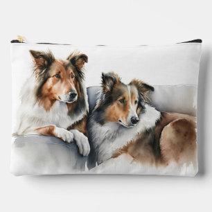 Zittende Collie Honden Etui