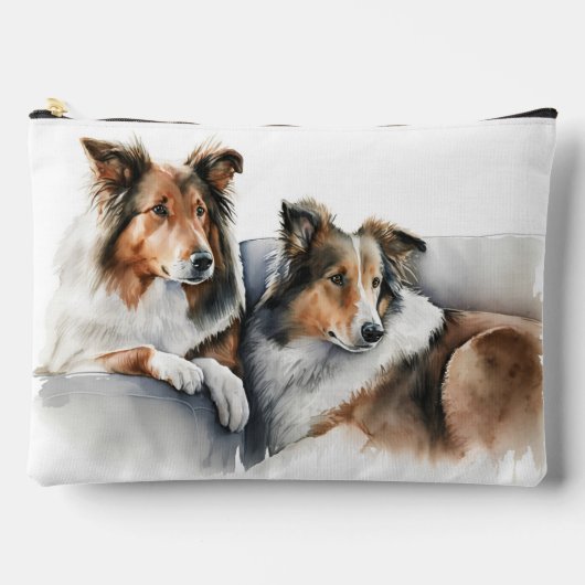 Zittende Collie Honden Etui (Voorkant)