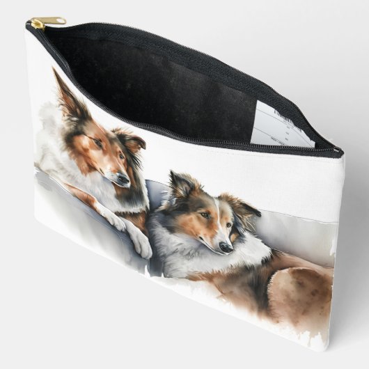 Zittende Collie Honden Etui (Open)