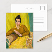 Zittende dame in rieten stoel | Koloman Moser Briefkaart