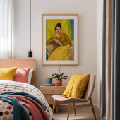 Zittende dame in rieten stoel | Koloman Moser Poster