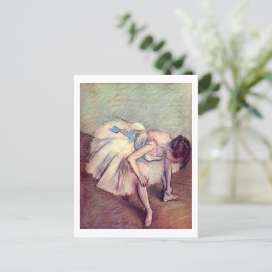 Zittende danser Edgar Degas Briefkaart (Staand voorkant)