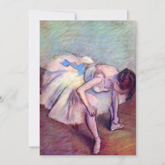 Zittende danseres van Edgar Degas, Vintage balletk (Voorkant)
