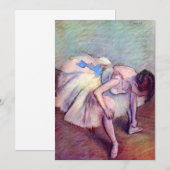 Zittende danseres van Edgar Degas, Vintage balletk (Voorkant / Achterkant)