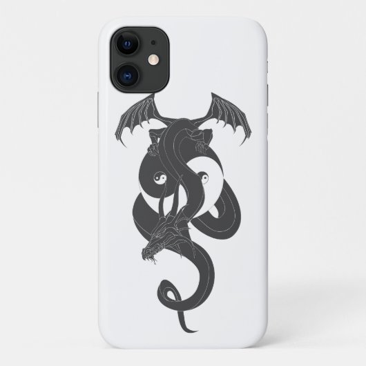 Zittende draak op Yin Yang Case-Mate iPhone Case (Achterkant)