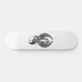 Zittende draak op Yin Yang Skateboard (Horizontaal)