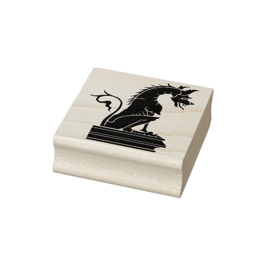 Zittende Dragon Art Stempel (Stempel)