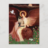 Zittende engel - Seal Point Siamese kat Briefkaart (Voorkant)