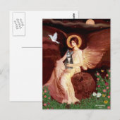 Zittende engel - Tabby tijger kat 31 Briefkaart (Voorkant / Achterkant)