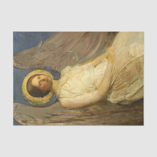 Zittende engel van Abbott Handerson Thayer Tissuepapier (Voorkant)