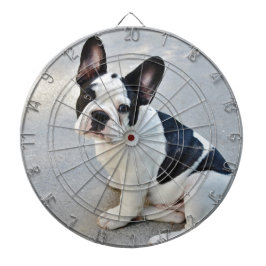 zittende Franse bulldog Dartbord