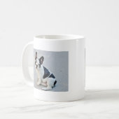 zittende Franse bulldog Koffiemok (Voorkant links)