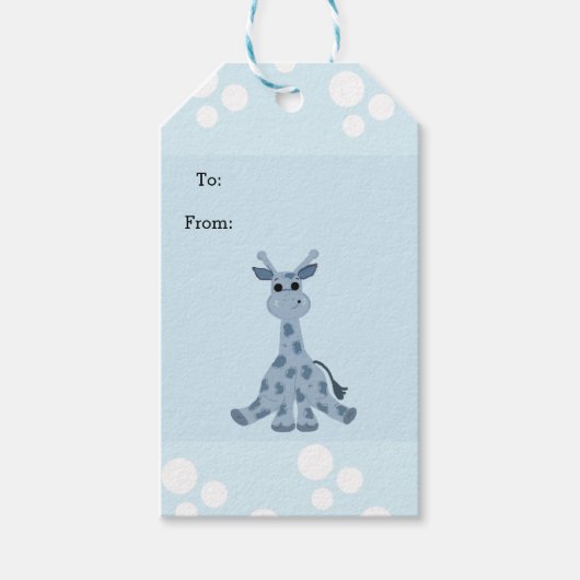 Zittende Giraffe Cadeaulabel (Voorkant)