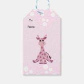 Zittende Giraffe Cadeaulabel (Voorkant)