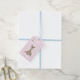 Zittende Giraffe Cadeaulabel