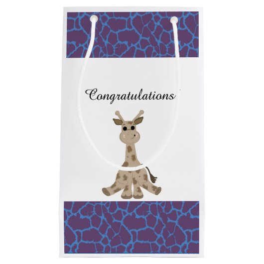 Zittende Giraffe Klein Cadeauzakje (Voorkant)