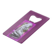 zittende glazen flesopener creditkaart flessenopener (Voorkant Gekanteld)