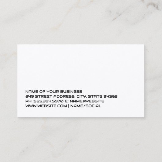 Zittende grasmaaier | Gras Visitekaartje (Achterkant)