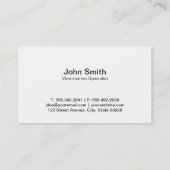 Zittende Hond | Dierenarts Visitekaartje (Achterkant)