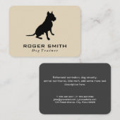 Zittende hond | Hondentraining Visitekaartje (Voorkant / Achterkant)