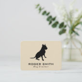 Zittende hond | Hondentraining Visitekaartje (Staand voorkant)