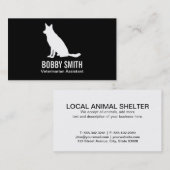 Zittende hond II | dierenarts Visitekaartje (Voorkant / Achterkant)