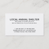 Zittende hond II | dierenarts Visitekaartje (Achterkant)