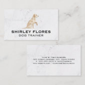 Zittende hond | Schudpoot Visitekaartje (Voorkant / Achterkant)